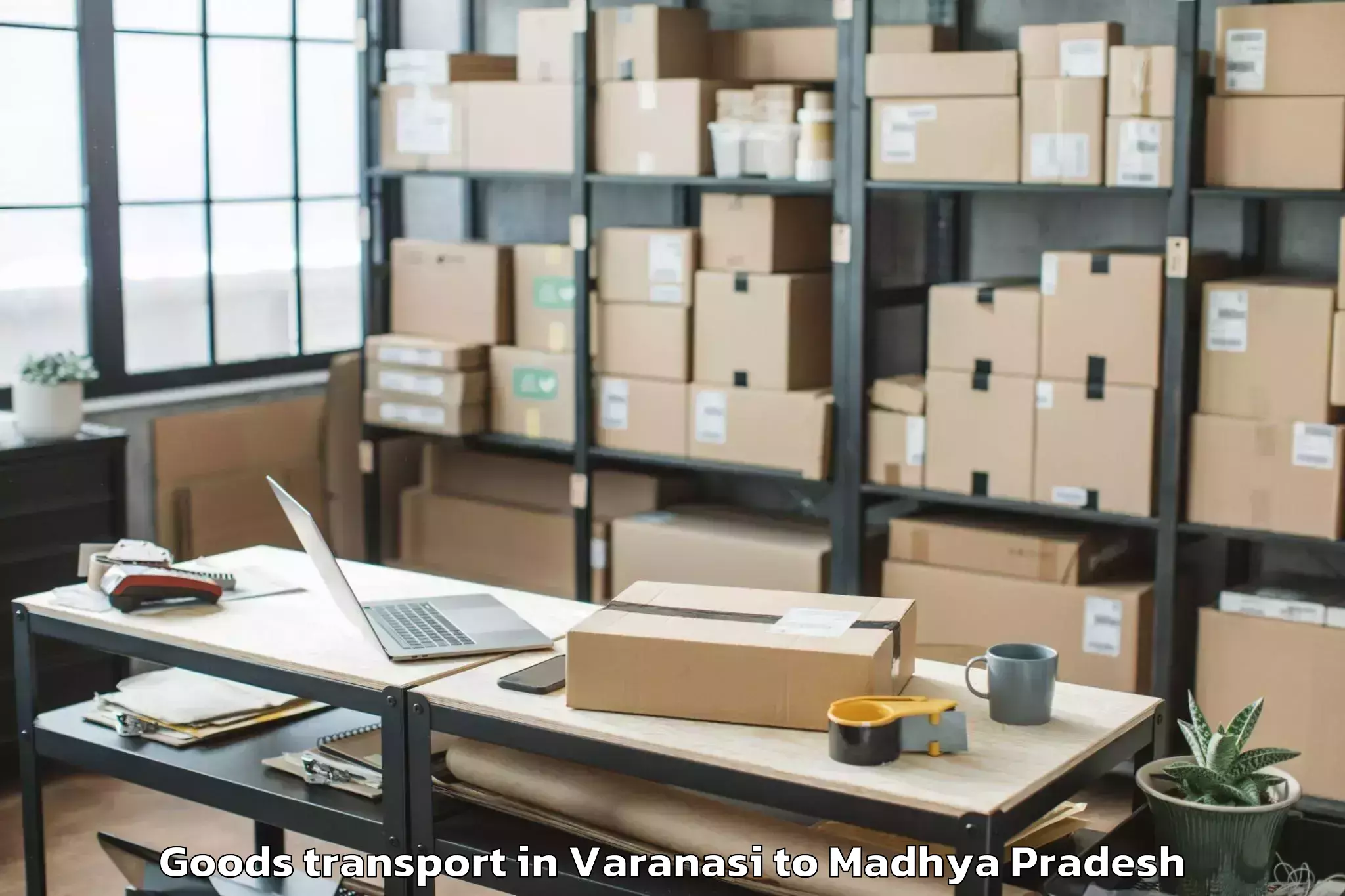 Easy Varanasi to Thikri Goods Transport Booking